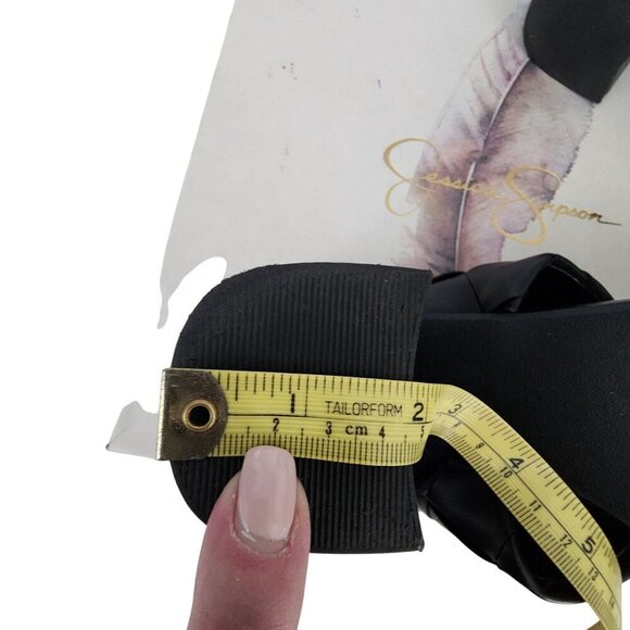 Soda Black Woven Heeled Mules For Women Size 9 Square Toe Block Heel - Picture 13 of 15